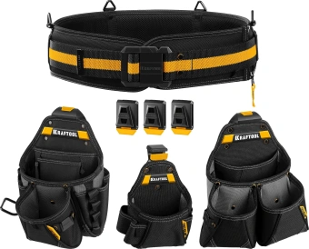 Сумка для инструментов Kraftool KBS-4 37карм. черный/желтый (38760-4) - купить недорого с доставкой в интернет-магазине