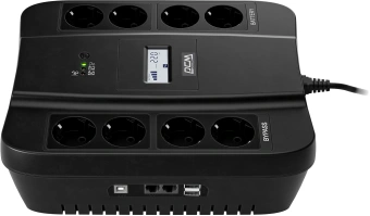 Источник бесперебойного питания Powercom Spider SPD550EU 330Вт 550ВА черный - купить недорого с доставкой в интернет-магазине