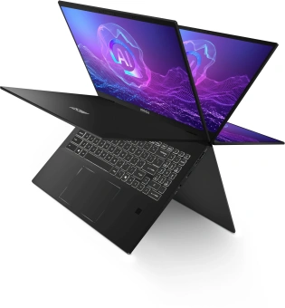 Ноутбук MSI Summit A16 AI+ A3HMTG-084RU Ryzen AI 9 365 32Gb SSD2Tb AMD Radeon 880M 16" IPS Touch QHD+ (2560x1600) Windows 11 Home black WiFi BT Cam (9S7-159K21-084) - купить недорого с доставкой в интернет-магазине