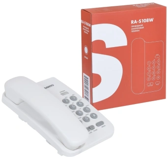 Телефон проводной Sanyo RA-S108W белый - купить недорого с доставкой в интернет-магазине