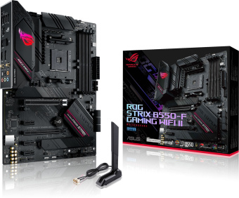 Материнская плата Asus ROG STRIX B550-F GAMING WIFI II Soc-AM4 AMD B550 4xDDR4 ATX AC`97 8ch(7.1) 2.5Gg RAID+HDMI+DP - купить недорого с доставкой в интернет-магазине