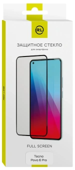 Защитное стекло для экрана Redline черный для Tecno Pova 6 Pro 2.5D 1шт. (УТ000038734) - купить недорого с доставкой в интернет-магазине
