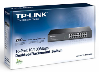 Коммутатор TP-Link TL-SF1016DS (L2) 16x100Мбит/с неуправляемый - купить недорого с доставкой в интернет-магазине