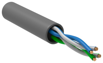 Кабель информационный ITK BC1-C5E02-111-305-G кат.5E UTP 2 пары PVC внутренний 305м серый - купить недорого с доставкой в интернет-магазине