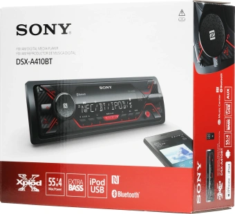 Автомагнитола Sony DSX-A410BT 1DIN 4x55Вт v3.0 RDS - купить недорого с доставкой в интернет-магазине
