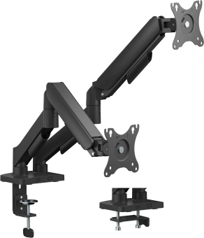 Кронштейн для мониторов Ultramounts UM740 черный 17"-32" макс.9кг крепление к столешнице поворот и наклон - купить недорого с доставкой в интернет-магазине