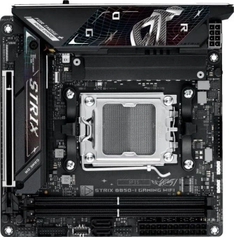 Материнская плата Asus ROG STRIX B850-I GAMING WIFI Socket AM5 AMD B850 2xDDR5 mini-ITX AC`97 8ch(7.1) 2.5Gg RAID+HDMI - купить недорого с доставкой в интернет-магазине