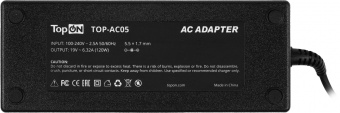 Блок питания TopON TOP-AC05 120W 19V-19V 6.32A от бытовой электросети LED индикатор - купить недорого с доставкой в интернет-магазине
