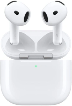 Гарнитура вкладыши Apple AirPods 4 ANC A3055,A3056,A3059 белый беспроводные bluetooth в ушной раковине (MXP93ZA/A) - купить недорого с доставкой в интернет-магазине
