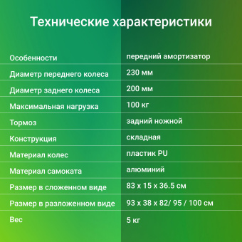 Самокат Digma Wind городской 2-кол. черный (SM-WI-230-200-BK) - купить недорого с доставкой в интернет-магазине