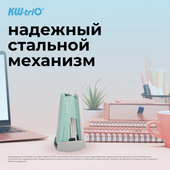 Степлер Kw-Trio 055X6-GRN Swing Standing 24/6 26/6 (20листов) зеленый 100скоб пластик коробка - купить недорого с доставкой в интернет-магазине