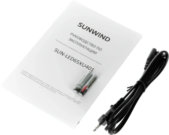 Телевизор LED SunWind 65" SUN-LED65XU401 Яндекс.ТВ Frameless черный 4K Ultra HD 60Hz DVB-T DVB-T2 DVB-C DVB-C2 DVB-S DVB-S2 USB WiFi Smart TV - купить недорого с доставкой в интернет-магазине