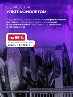 Посудомоечная машина встраив. Lex PM 4583В N color Lux 1920Вт узкая серый инвертор - купить недорого с доставкой в интернет-магазине