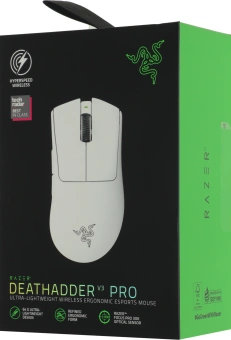 Мышь Razer DeathAdder V3 Pro белый оптическая 30000dpi беспров. USB-C 5but (RZ01-04630200-R3A1) - купить недорого с доставкой в интернет-магазине