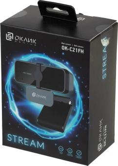 Камера Web Оклик OK-C21FH черный 2Mpix (1920x1080) USB2.0 с микрофоном - купить недорого с доставкой в интернет-магазине