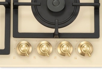 Газовая варочная поверхность Hyundai HHG 6436 BE бежевый - купить недорого с доставкой в интернет-магазине