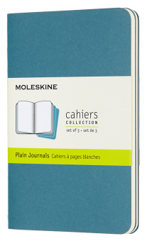 Блокнот Moleskine CAHIER JOURNAL CH013B44 Pocket 90x140мм обложка картон 64стр. нелинованный голубой (3шт) - купить недорого с доставкой в интернет-магазине
