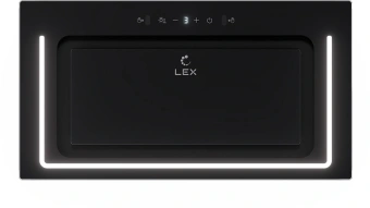 Вытяжка встраиваемая Lex Nova 600 Inverter BL черный управление: сенсорное (1 мотор) - купить недорого с доставкой в интернет-магазине