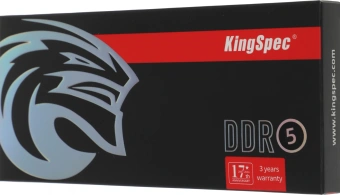 Память DDR5 8GB 5600MHz Kingspec KS5600D5P13508G RTL PC5-44800 CL40 DIMM 288-pin 1.35В single rank Ret - купить недорого с доставкой в интернет-магазине