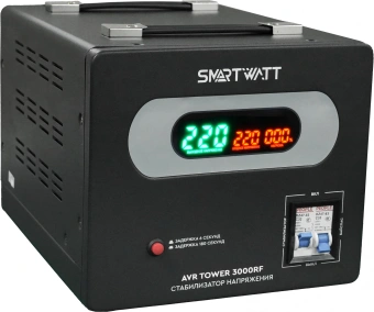 Стабилизатор напряжения Smartwatt AVR Tower 3000RF 3000ВА черный - купить недорого с доставкой в интернет-магазине
