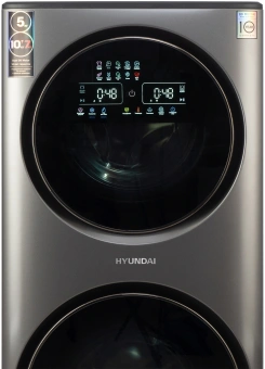 Стиральная машина Hyundai Proxima WMD9424 класс: A+++ загр.фронтальная макс.:15кг (с сушкой) темно-серебристый - купить недорого с доставкой в интернет-магазине