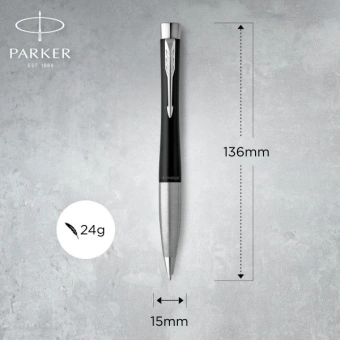 Ручка шариков. Parker Urban Core K314 (CW2143639) Muted Black CT M син. черн. подар.кор. - купить недорого с доставкой в интернет-магазине