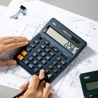 Калькулятор настольный Deli EM888F-blue синий 12-разр. - купить недорого с доставкой в интернет-магазине