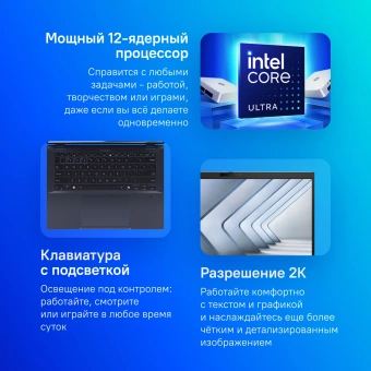 Ноутбук Asus ExpertBook B5 B5404CMA-QN0401X Core Ultra 7 155U 16Gb SSD1Tb Intel Graphics 14" IPS WQXGA (2560x1600) Windows 11 Pro black WiFi BT Cam (90NX06R1-M00EB0) - купить недорого с доставкой в интернет-магазине