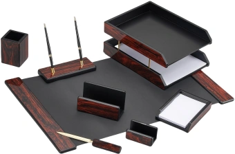 Настольный набор Good Sunrise 8FR-1A (8 предметов) палисандр МДФ красное дерево - купить недорого с доставкой в интернет-магазине