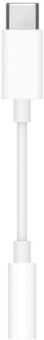 Переходник Apple MU7E2ZM/A Jack 3.5 (f)-USB Type-C (m) белый - купить недорого с доставкой в интернет-магазине