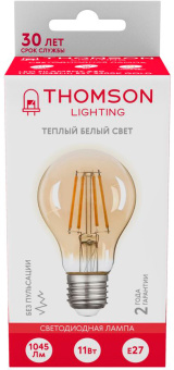 Лампа филам. Thomson Filament TH-B2112 11Вт цок.:E27 груша 220B св.свеч.бел.теп. A60 (упак.:1шт) - купить недорого с доставкой в интернет-магазине