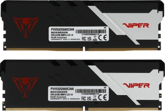 Память DDR5 2x16Gb 6600MHz Patriot PVV532G660C34K Viper Venom RTL Gaming PC5-52800 CL34 DIMM 288-pin 1.4В kit с радиатором Ret - купить недорого с доставкой в интернет-магазине