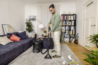 Пылесос моющий Karcher SE 4 1000Вт черный - купить недорого с доставкой в интернет-магазине