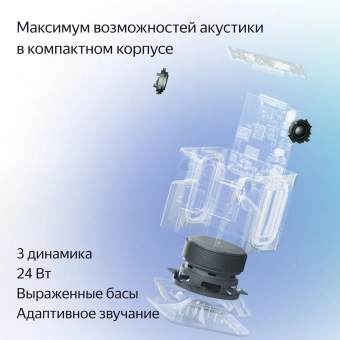 Умная колонка Yandex Станция Миди Алиса оранжевый 24W 1.0 BT/Wi-Fi 10м (YNDX-00054ORG) - купить недорого с доставкой в интернет-магазине