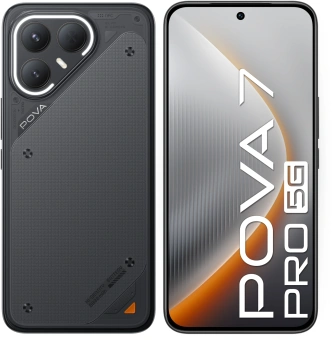 Смартфон Tecno Pova 7 Pro 5G 256Gb 8Gb черный моноблок 3G 4G 2Sim 6.78" 1224x2720 Android 15 64Mpix 802.11 a/b/g/n/ac/ax NFC GPS GSM900/1800 Protect - купить недорого с доставкой в интернет-магазине
