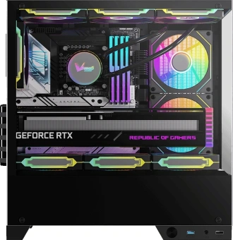 Корпус Formula Crystal Z1M Plus FR черный без БП mATX 5x120mm 2xUSB3.0 1xUSB3.1 audio bott PSU - купить недорого с доставкой в интернет-магазине