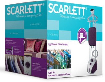 Отпариватель напольный Scarlett SC-GS130S09 1900Вт фиолетовый - купить недорого с доставкой в интернет-магазине