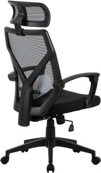 Кресло Cactus CS-MC414 черный сетка/ткань с подголов. крестов. пластик - купить недорого с доставкой в интернет-магазине