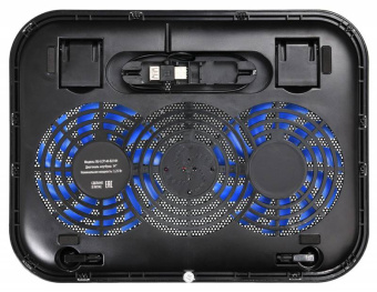Подставка для ноутбука Buro BU-LCP140-B214H 14" 338x255x22мм 1xUSB 2x 140ммFAN 480г металлическая сетка/пластик черный - купить недорого с доставкой в интернет-магазине