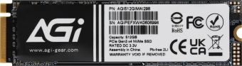 Накопитель SSD AGi PCIe 3.0 x4 512GB AGI512GIMAI298-BK AGI512GIMAI298 AI298 M.2 2280 OEM - купить недорого с доставкой в интернет-магазине