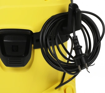 Строительный пылесос Karcher WD 4 V-20/5/22 1000Вт (уборка: сухая/сбор воды) желтый - купить недорого с доставкой в интернет-магазине