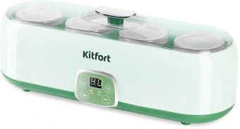 Йогуртница Kitfort КТ-6039 20Вт 8б. 180мл упр.:электрон. зеленый - купить недорого с доставкой в интернет-магазине