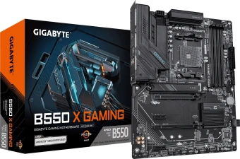 Материнская плата Gigabyte B550 X GAMING Soc-AM4 AMD B550 4xDDR4 ATX AC`97 8ch(7.1) 2.5Gg RAID+HDMI+DP - купить недорого с доставкой в интернет-магазине