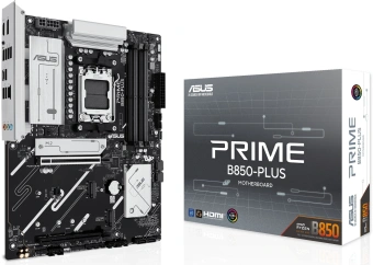 Материнская плата Asus PRIME B850-PLUS SocketAM5 AMD B850 4xDDR5 ATX AC`97 8ch(7.1) 2.5Gg RAID+HDMI+DP - купить недорого с доставкой в интернет-магазине