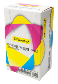 Ручка корректор Silwerhof 443006 шариковый 4мл дисплей картонный - купить недорого с доставкой в интернет-магазине