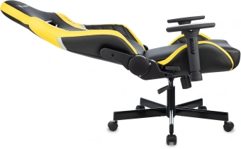 Кресло игровое Knight Thunder 5X черный/желтый экокожа крестов. металл - купить недорого с доставкой в интернет-магазине