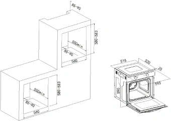 Духовой шкаф Электрический Oasis D-MW белый - купить недорого с доставкой в интернет-магазине