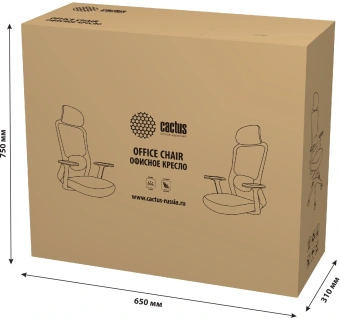 Кресло Cactus CS-GMC515-GY серый сиденье серый сетка/ткань с подголов. крестов. пластик пластик серый - купить недорого с доставкой в интернет-магазине