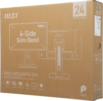 Монитор MSI 23.8" Pro MP245PG E14 черный IPS LED 16:9 HDMI M/M матовая HAS Piv 300cd 178гр/178гр 1920x1080 144Hz VGA DP FHD 5.25кг - купить недорого с доставкой в интернет-магазине