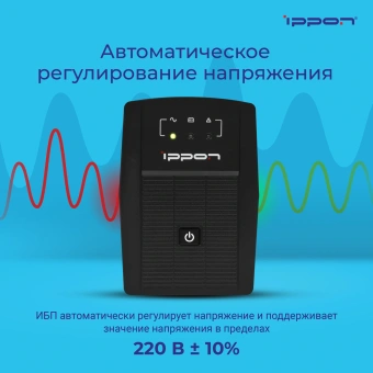 Источник бесперебойного питания Ippon Back Basic 850 480Вт 850ВА черный - купить недорого с доставкой в интернет-магазине